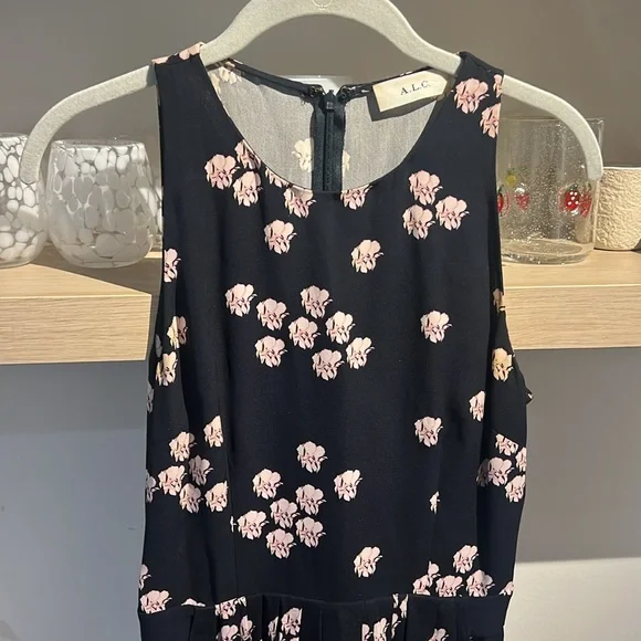 A.L.C. Eva silk floral dress size 2 - Picture 7 of 12